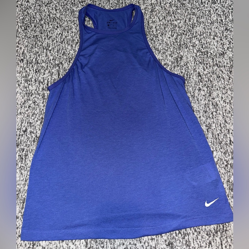 Nike Racer Back Swoosh Tank Top, Sz XS. Blue. Great used condition.
